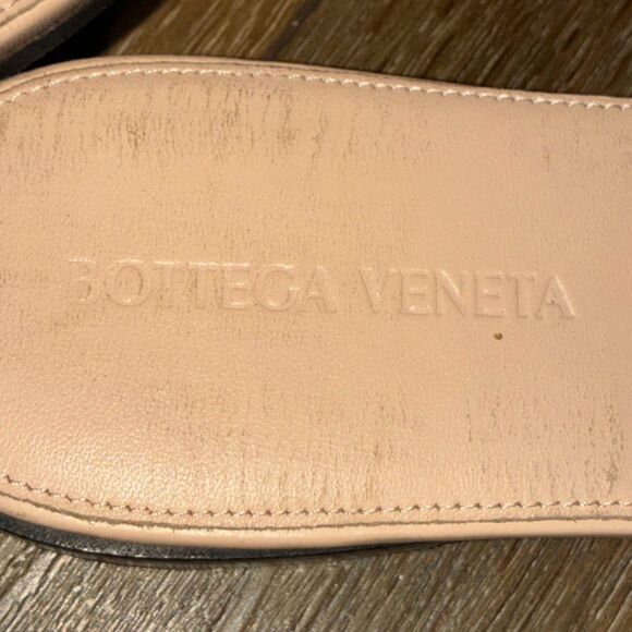 Bottega Veneta Lido Flat Sandals Neutral Intrecciato Leather Designer Slides 38 - Picture 8 of 12